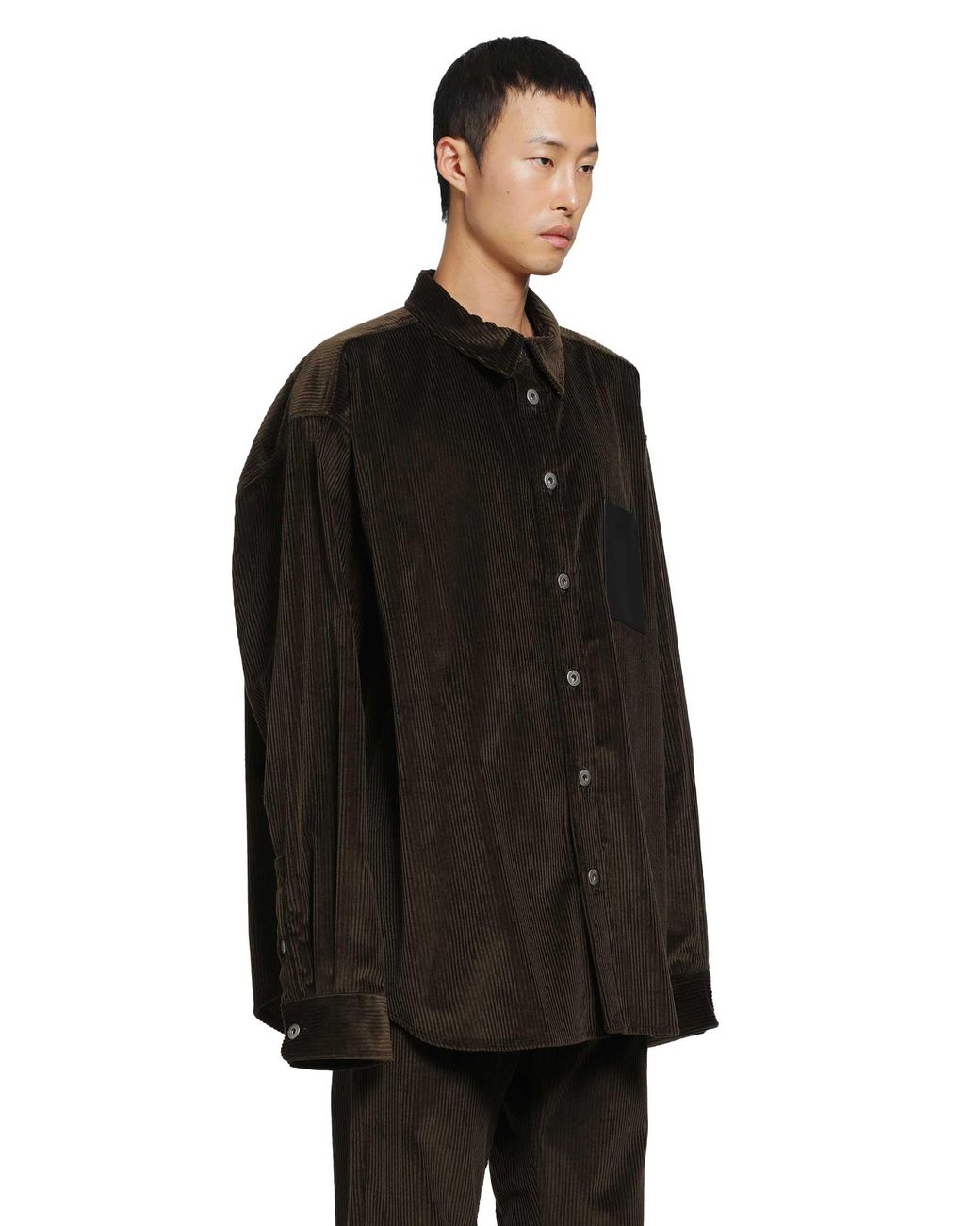 Loewe Black Cotton Corduroy Shirt for men