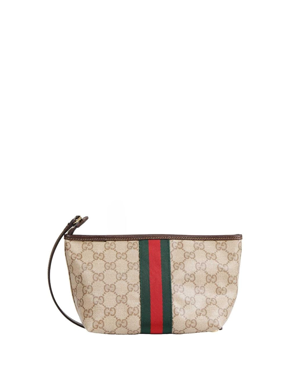 Gucci Natural Small Pouch With Strap And Web