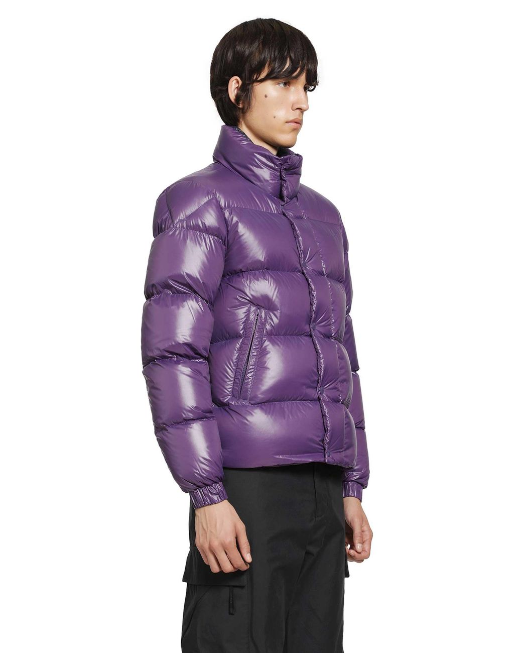 Moncler Purple Bendola Laqué Short Down Jacket for men