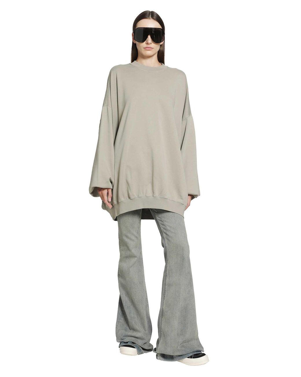 Rick Owens Gray Tower Hun Sweatshirt
