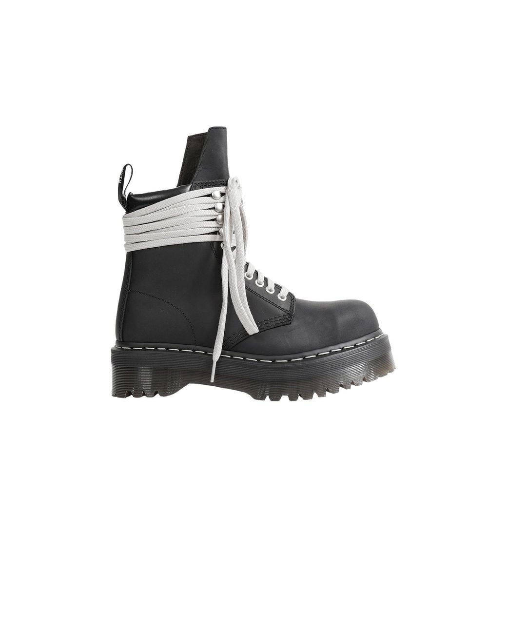 Rick Owens Black Dr. Martens X Quad Sole Steel Toe Boots for men