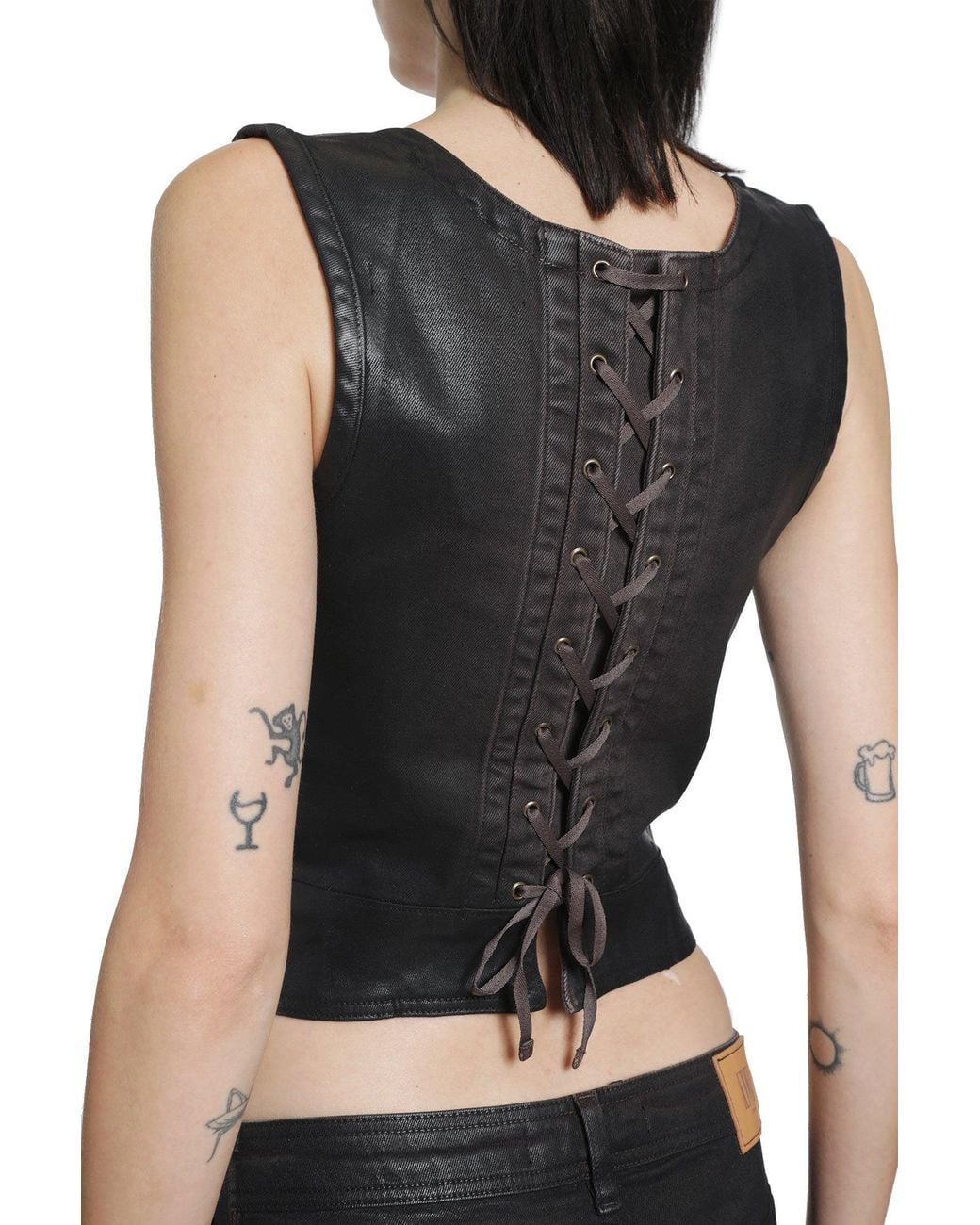 KNWLS Black Alice Bustier