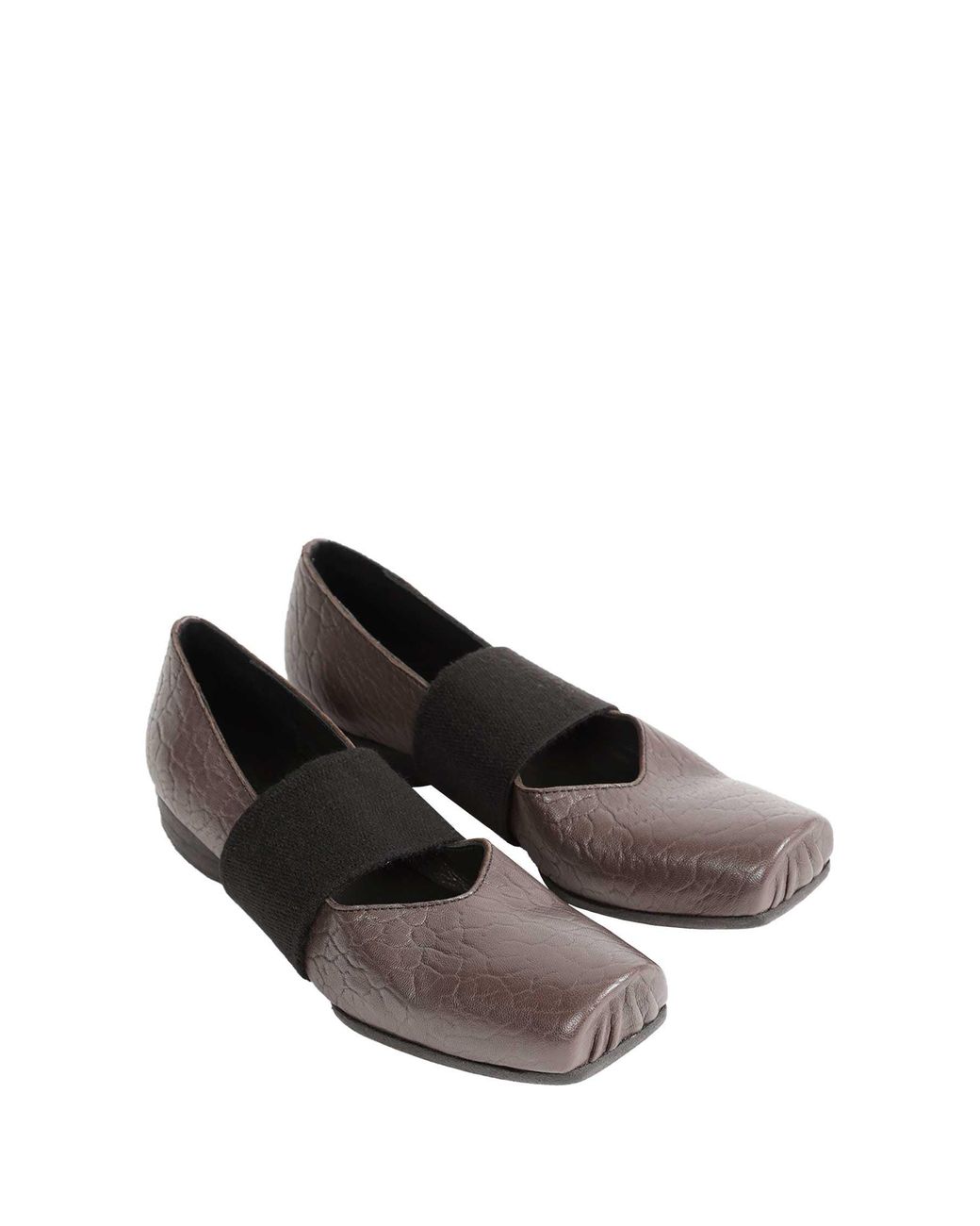 Uma Wang Gray Leather Ballet Shoes