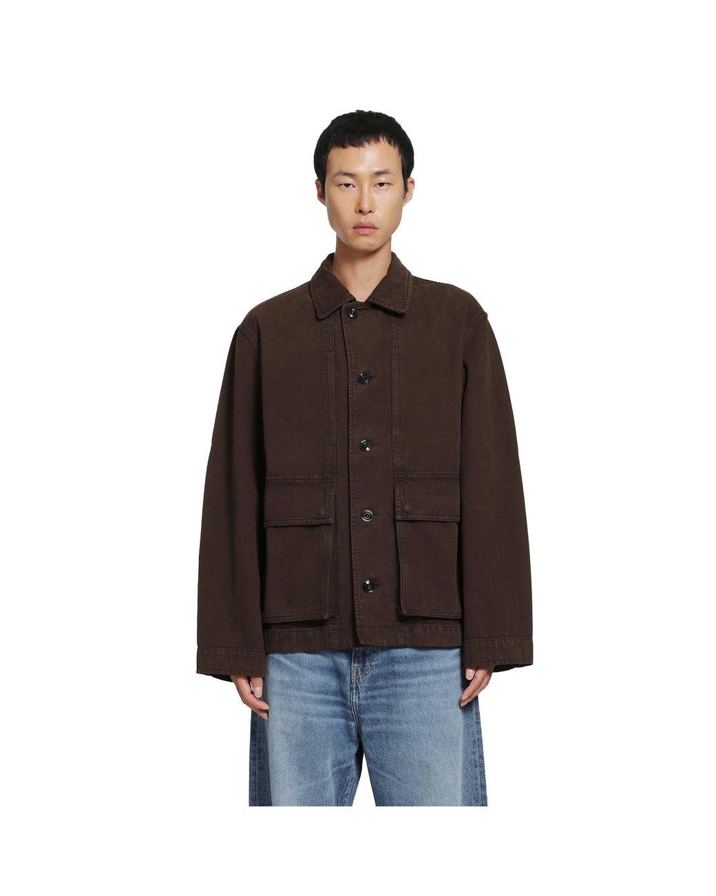 Lemaire Brown Boxy Jacket for men