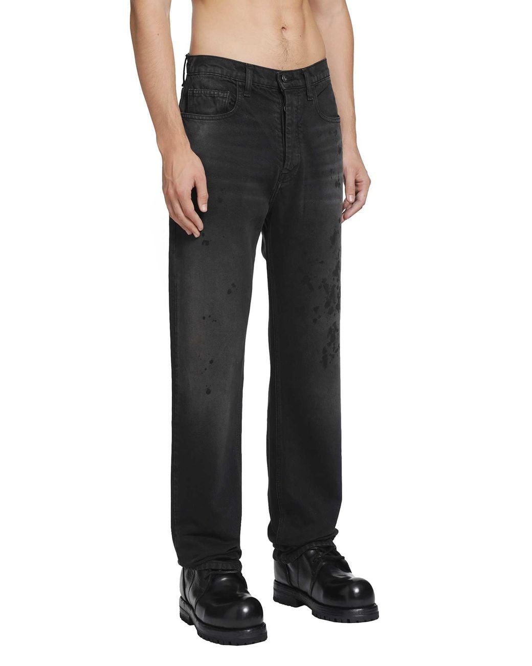 ALEXANDER DIGENOVA Black Painter Jeans for men