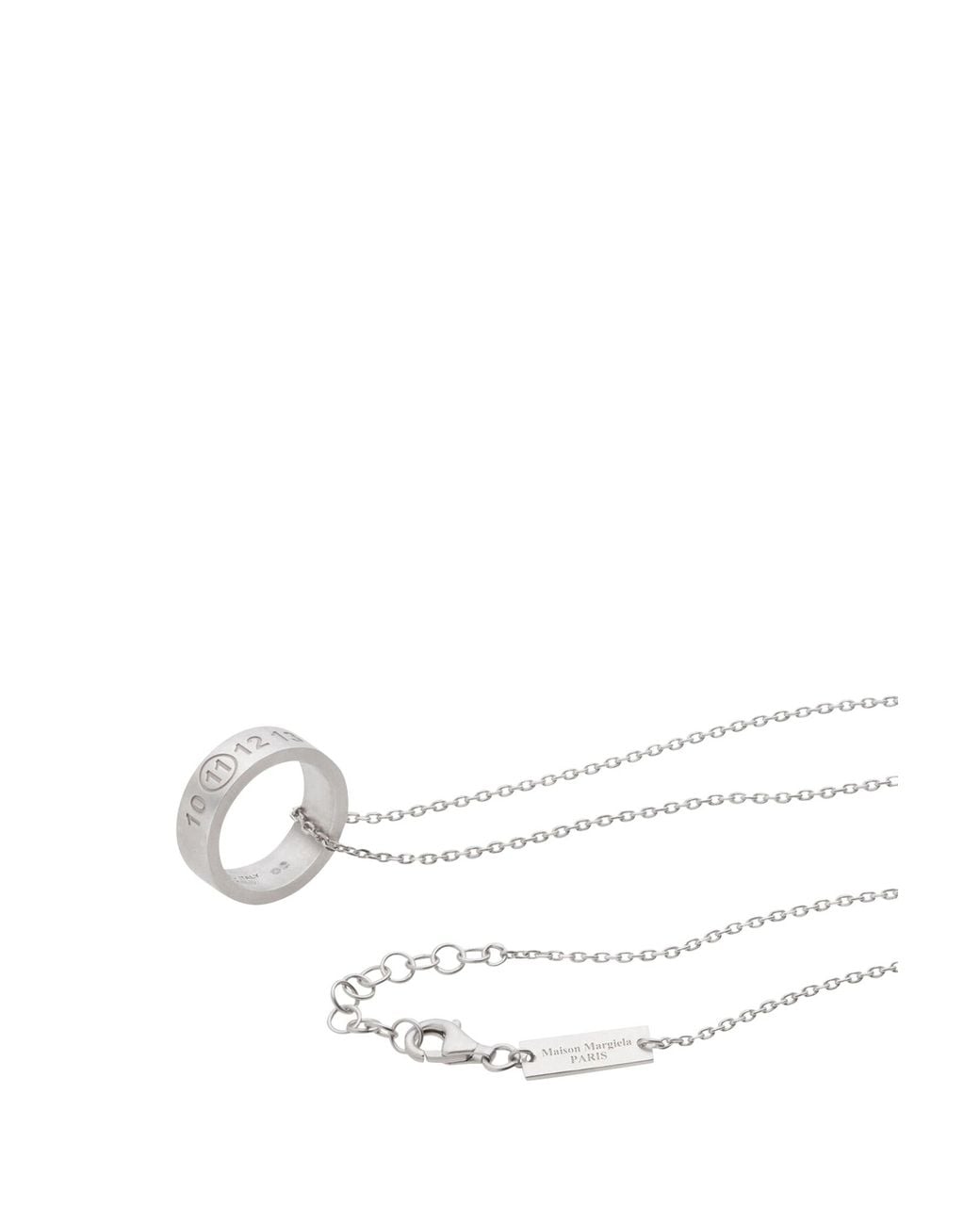Maison Margiela Metallic Number Necklace for men