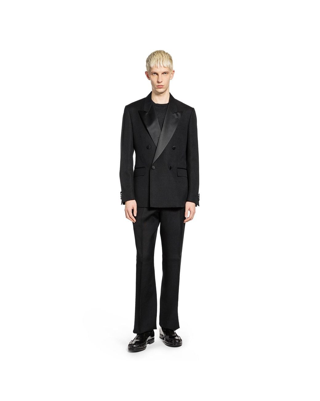 Lardini Black Double-Breasted Suit for men