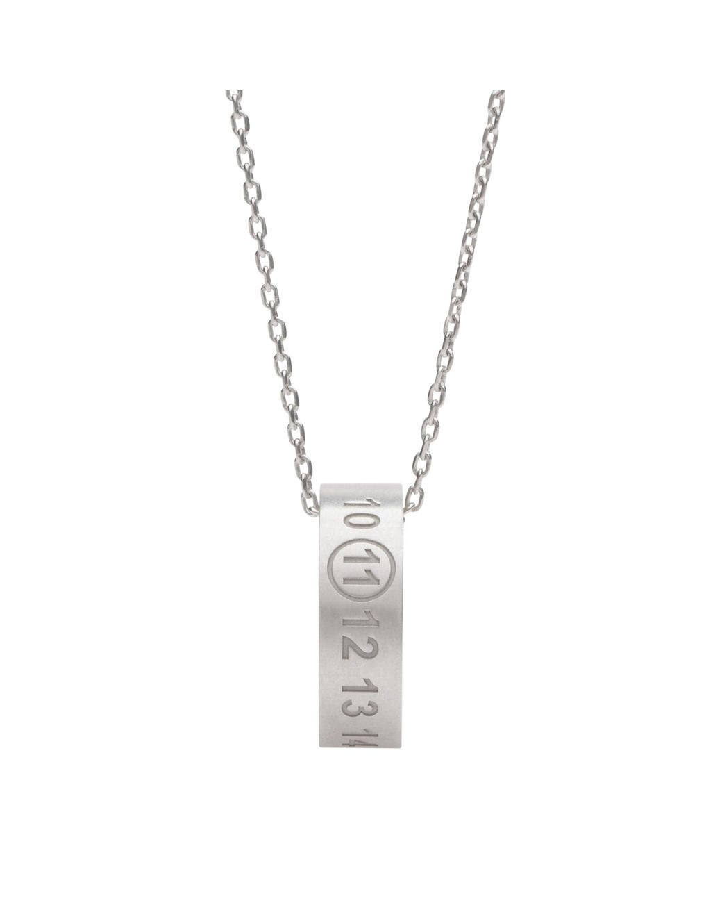 Maison Margiela Metallic Number Necklace for men