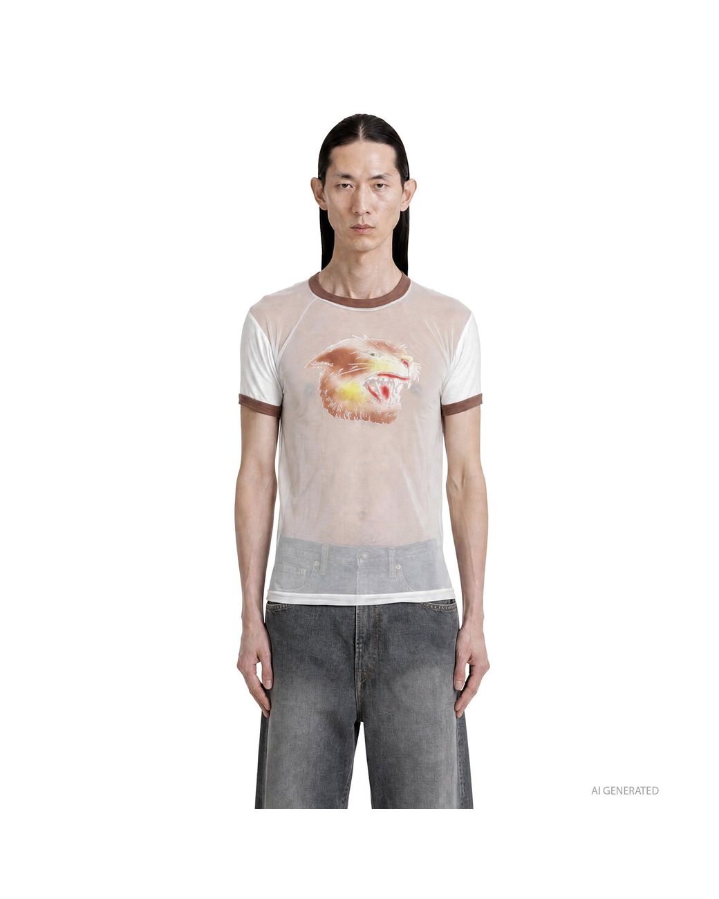 Kapital Gray Sheerjersey X 20/-Jersey Ringer T for men