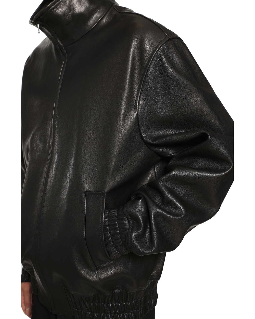 Valentino Black Leather Jacket for men