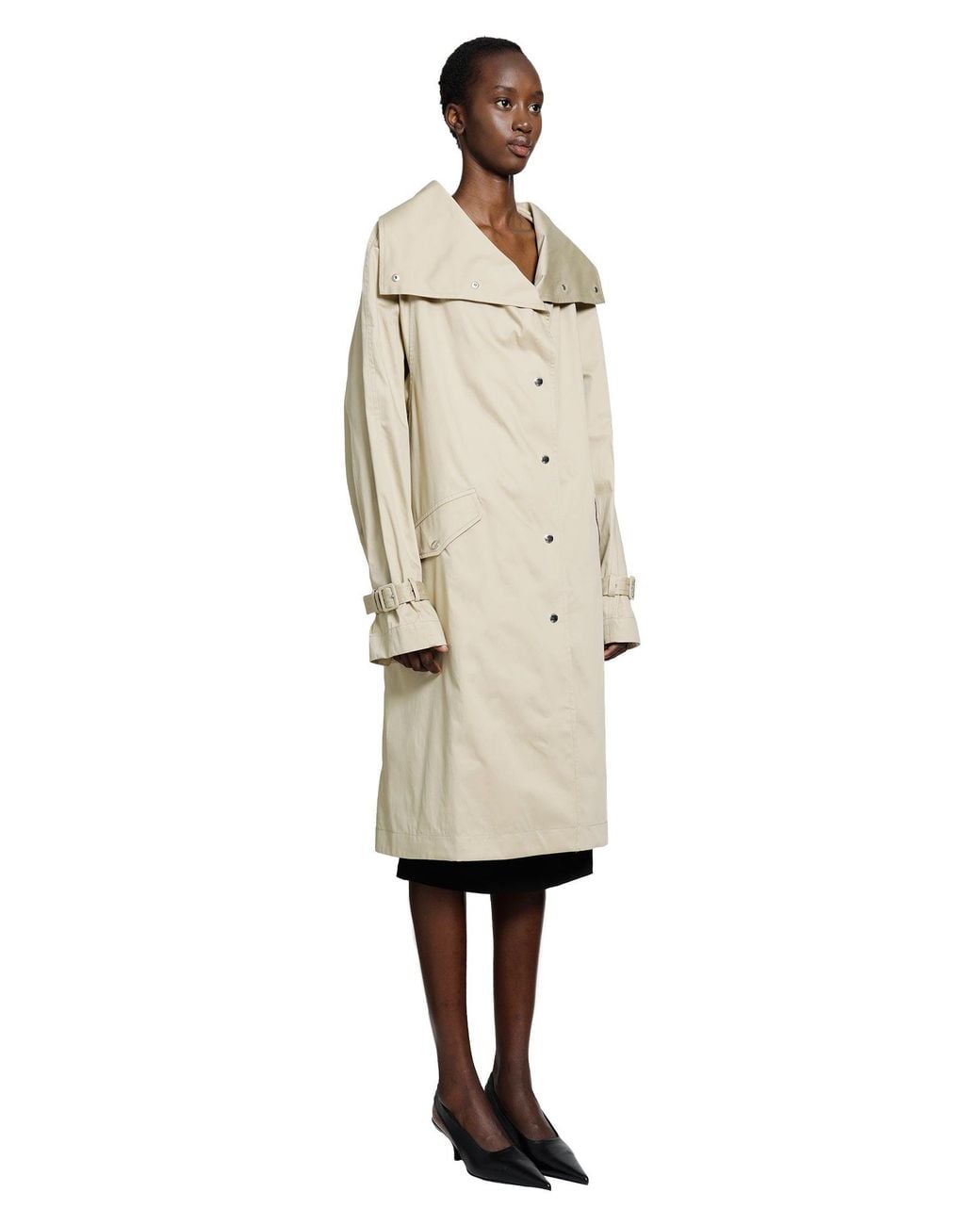 Totême  White Oversized Cotton Trench Coat