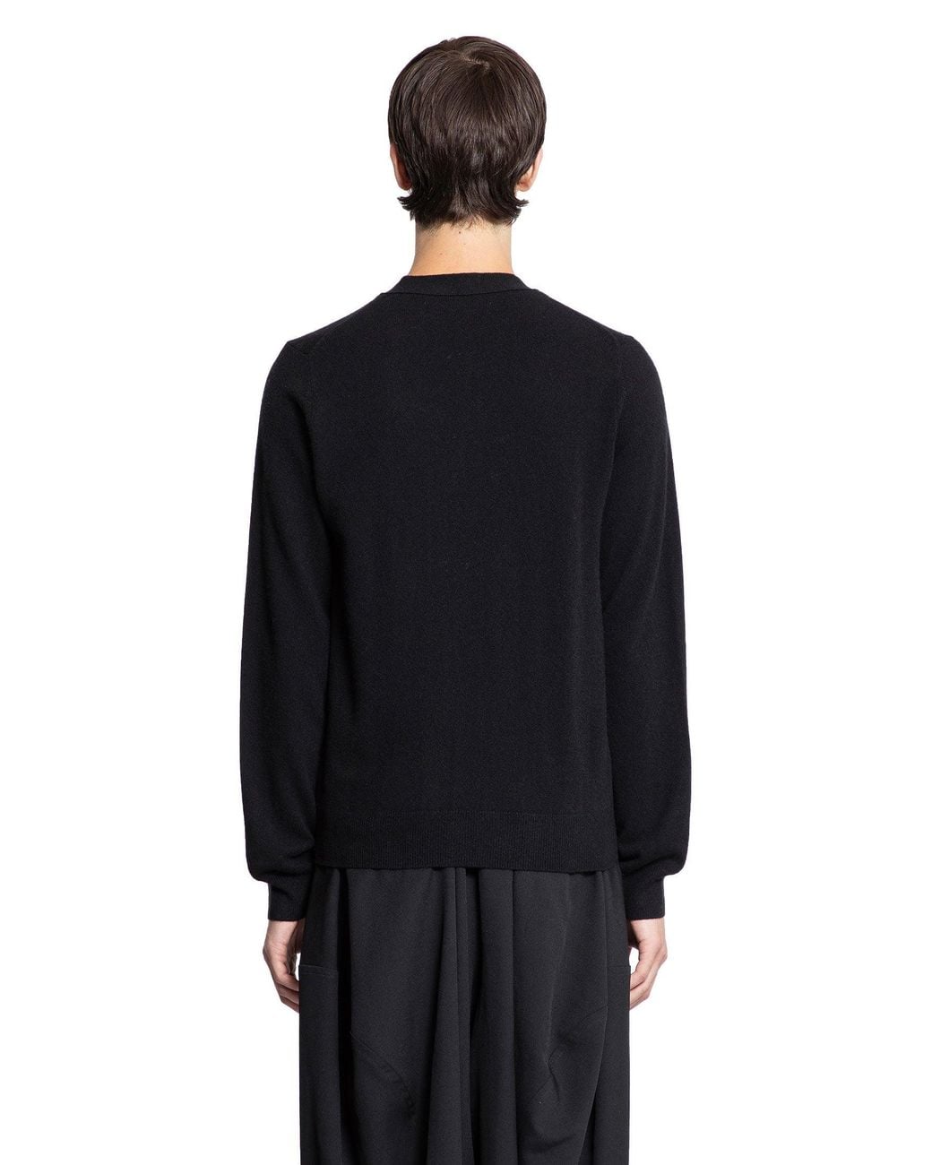 Comme des Garçons Black Lambswool Cardigan for men
