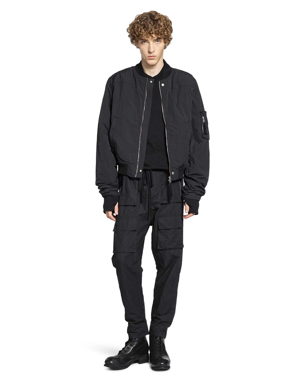 Thom Krom Black Bomber Jacket for men
