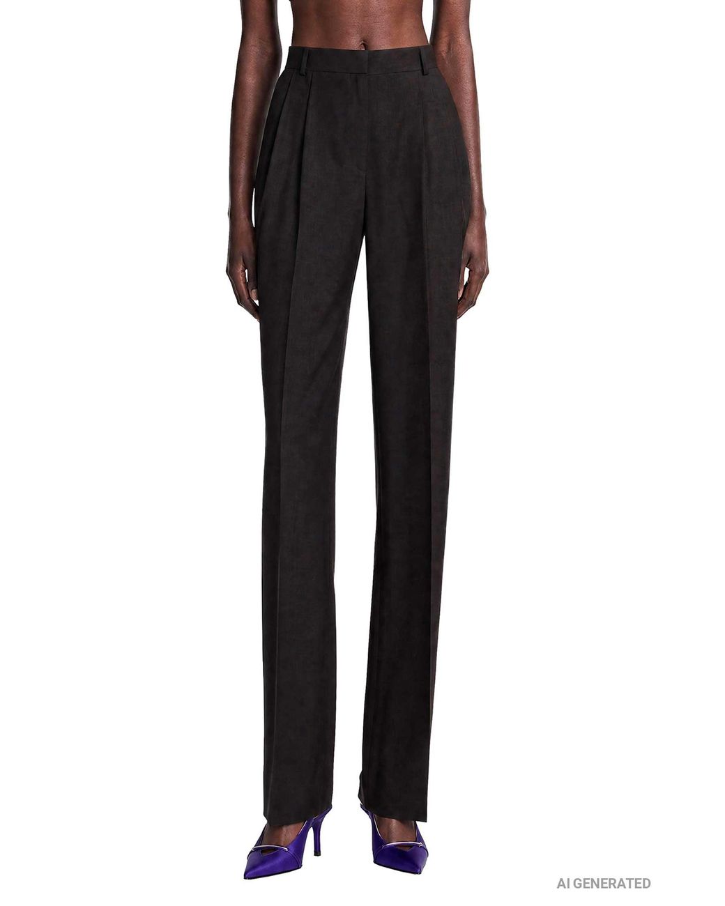 Tom Ford Black Light Virgin Wool Tailored Trousers