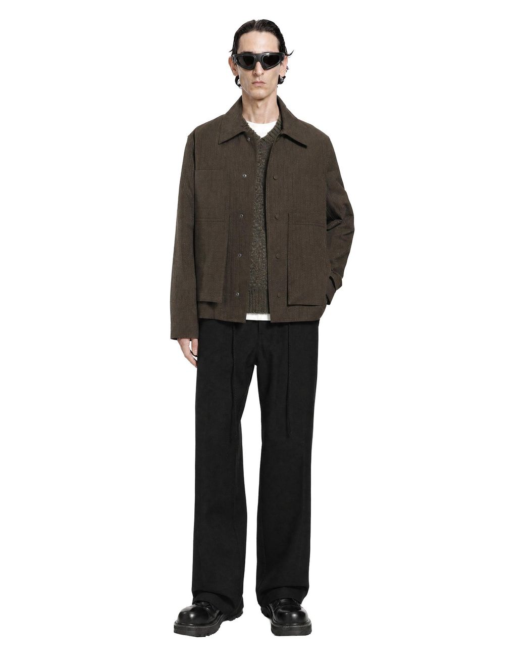 Craig Green Black Embroidered Linestitch Worker Jacket for men