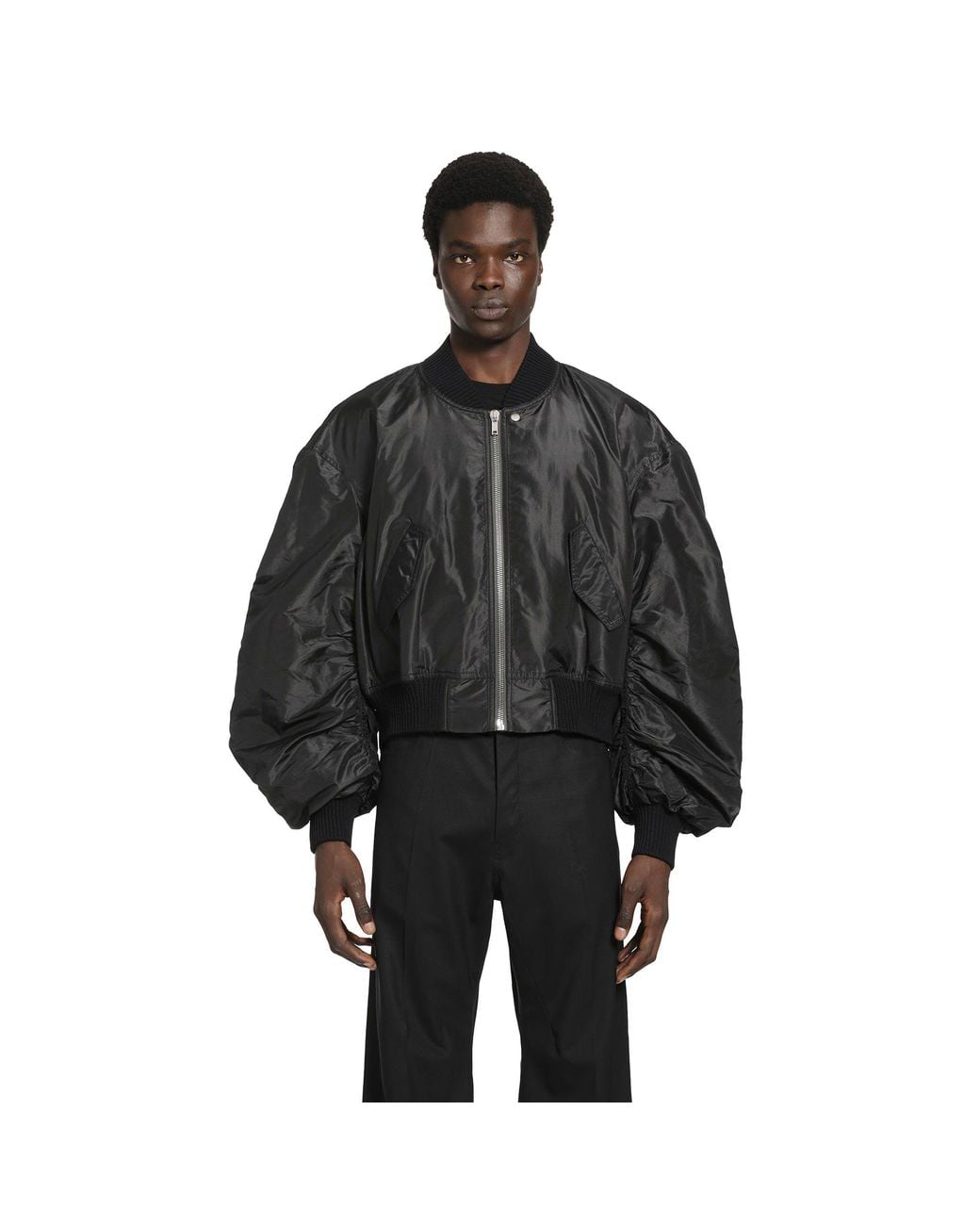 Rick Owens Black Temple Secchia Flight Jacket for men