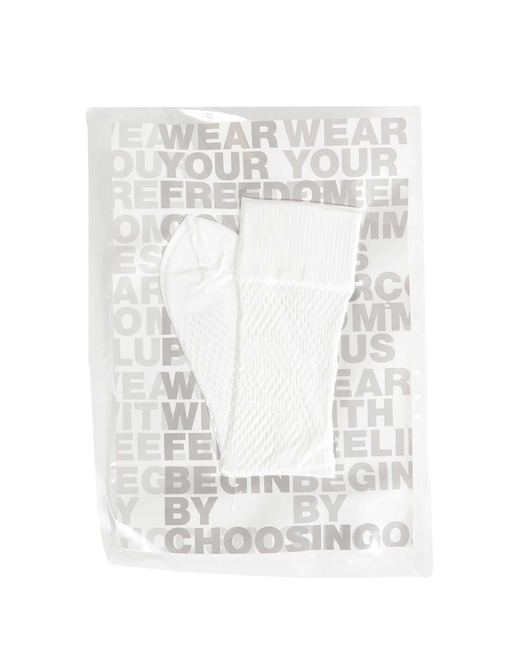 Comme des Garçons White Mesh Socks for men