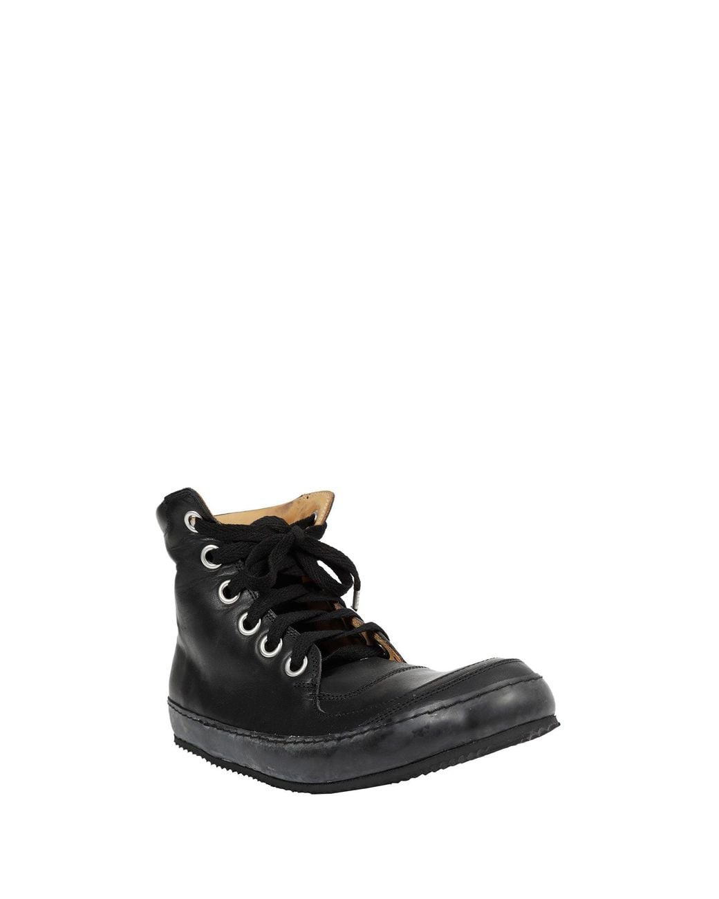 A Diciannoveventitre Black Hi Kangaroo Sneakers for men