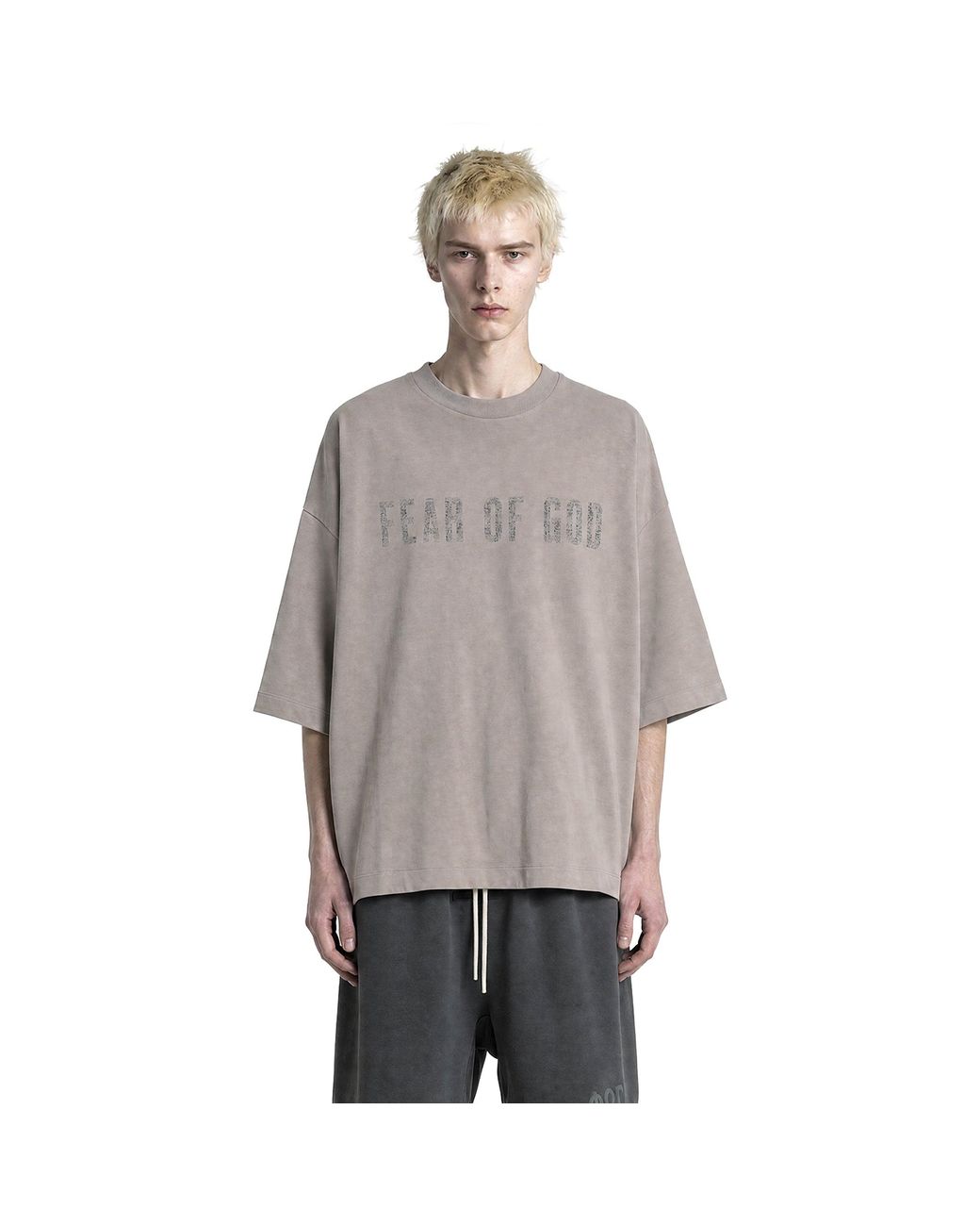 Fear Of God Gray Merch Tee Boxy Fit for men