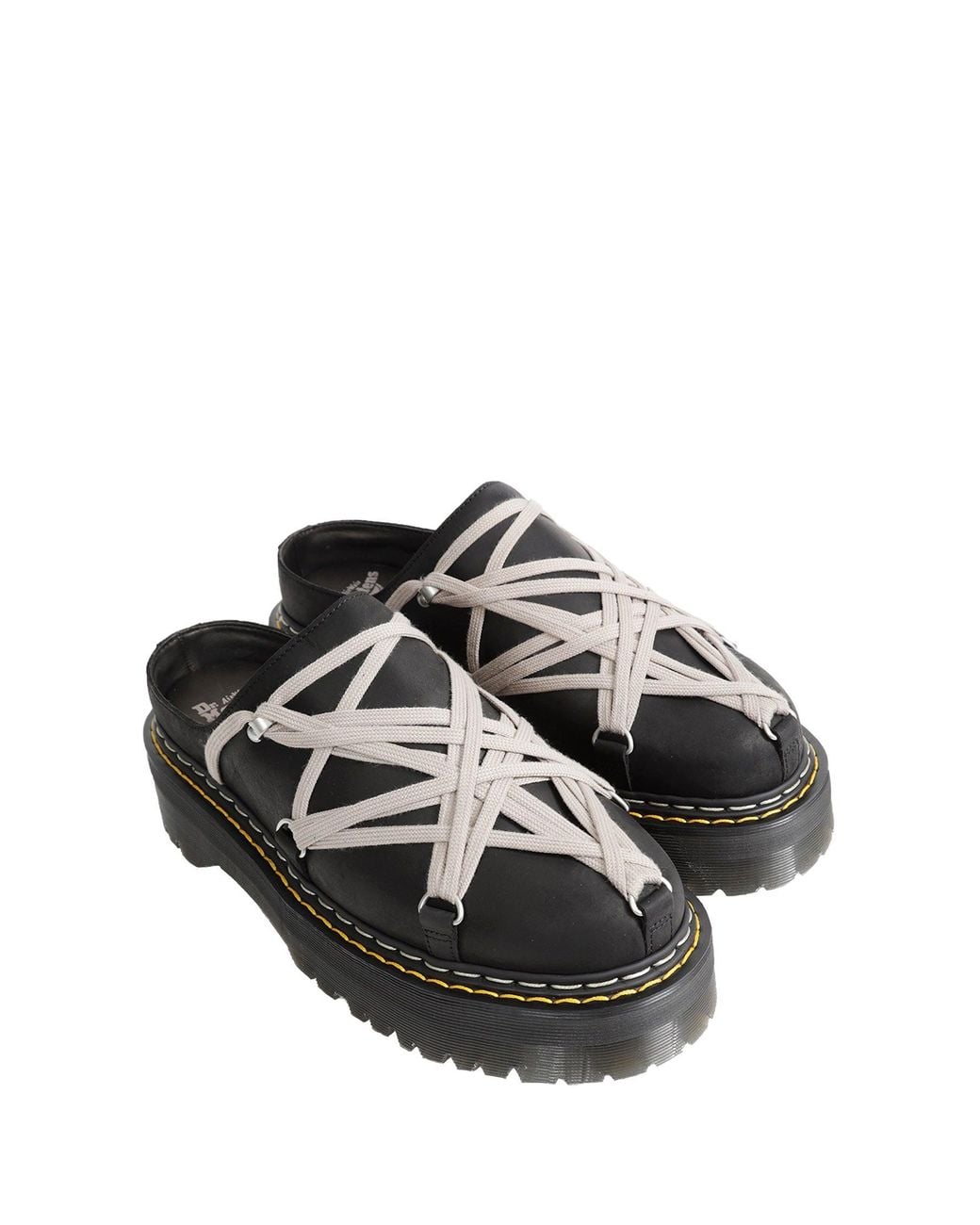 Rick Owens Black Dr. Martens X Quad Sole Megalace Boots