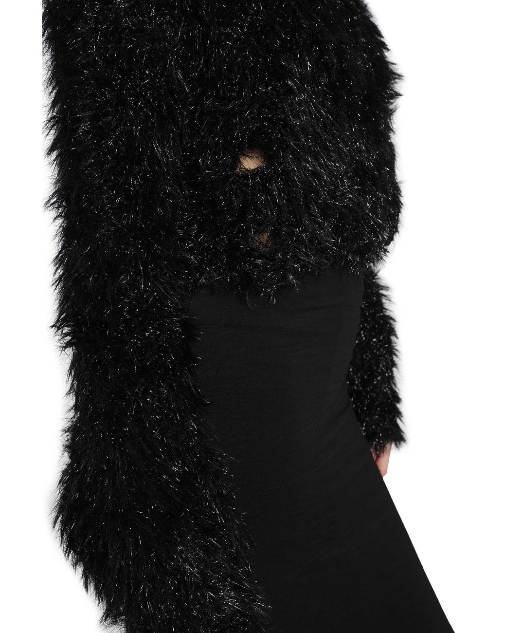 Junya Watanabe Black Glitter Mohair Sweater