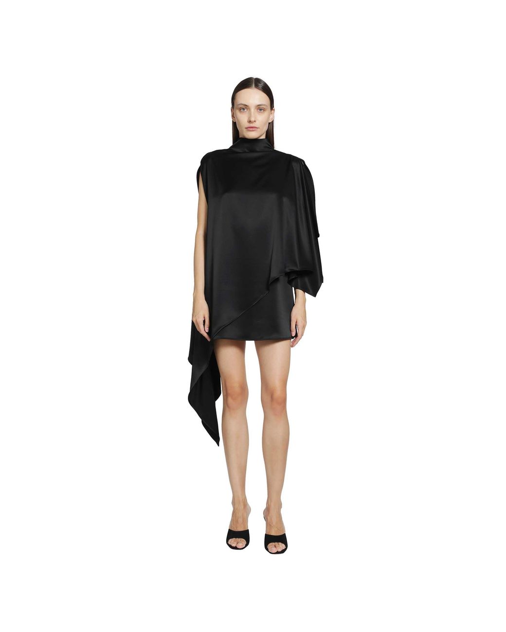 Ssheena Black Appeal Satin Mini Dress