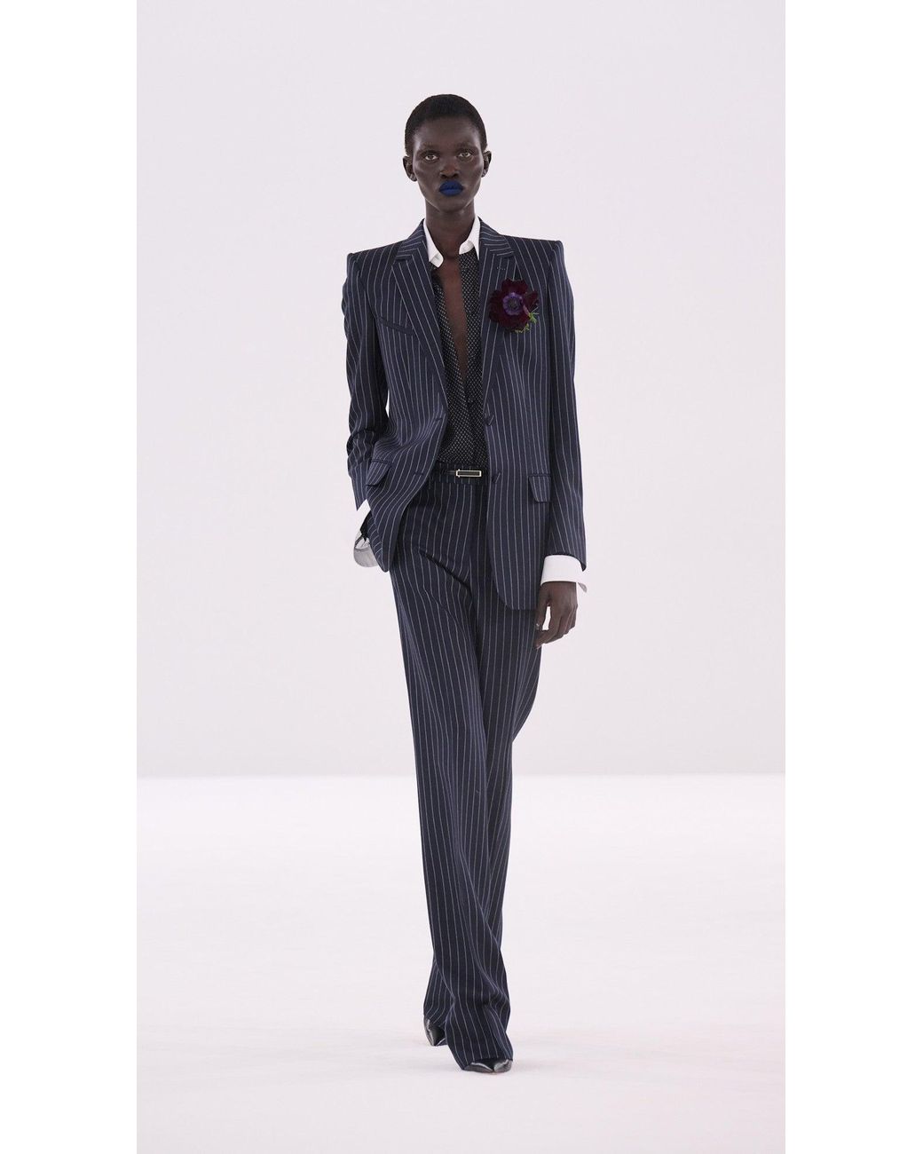 Tom Ford Black Chalk Sripe Wool Mohair Blazer