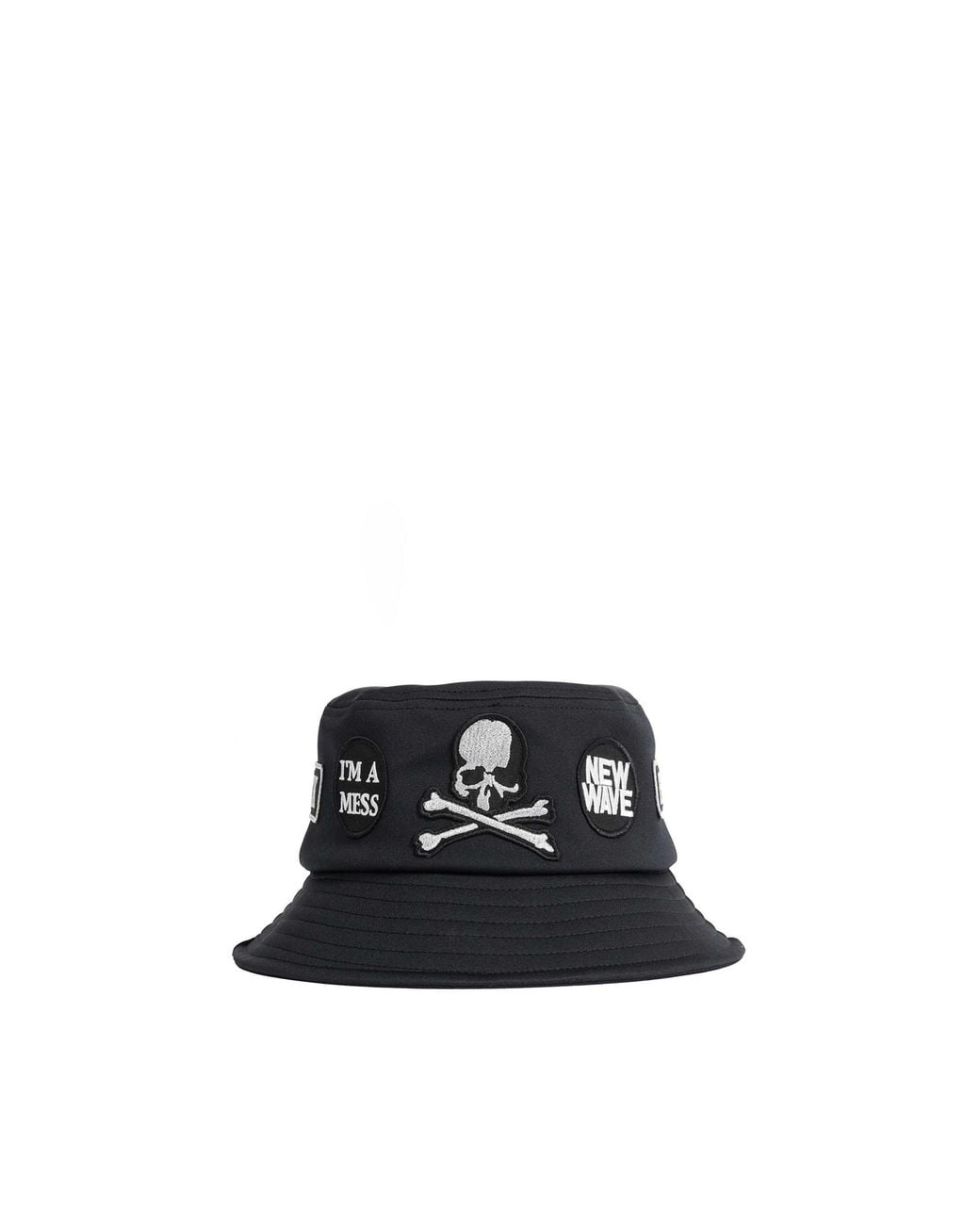MASTERMIND WORLD Black Mj Patched Bucket Hat for men