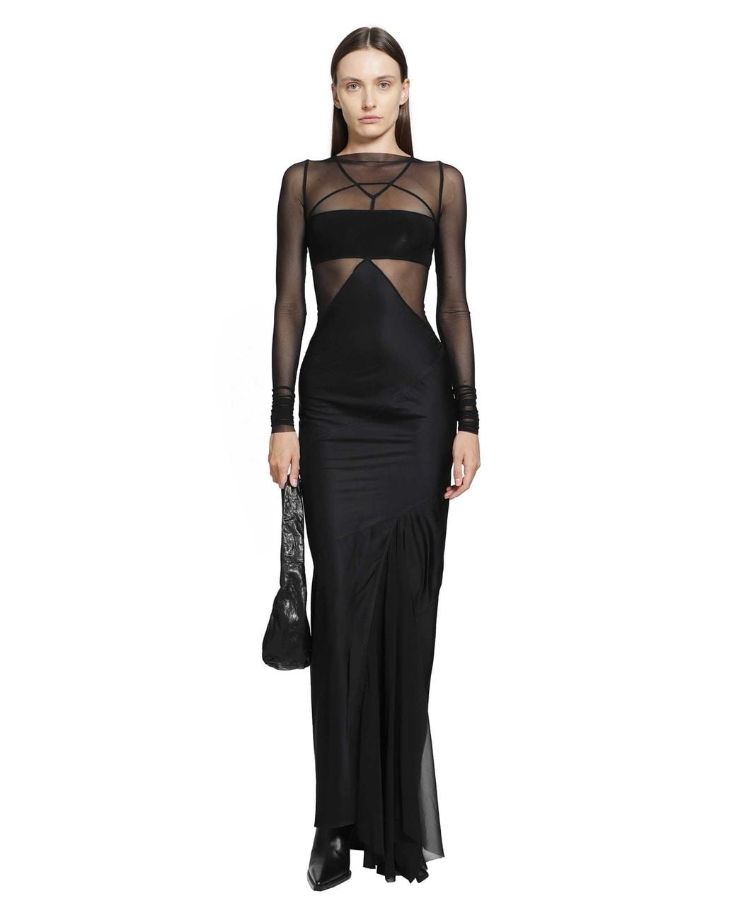 Rick Owens Black Tower Combo Gown