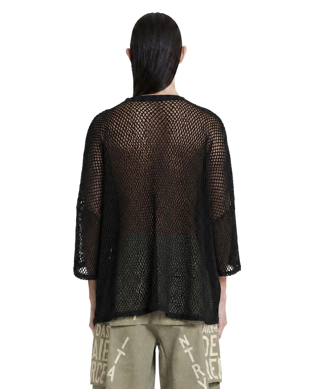 Kapital Black 20/- Jersey Katabira Huge-T (Denim Repair) for men