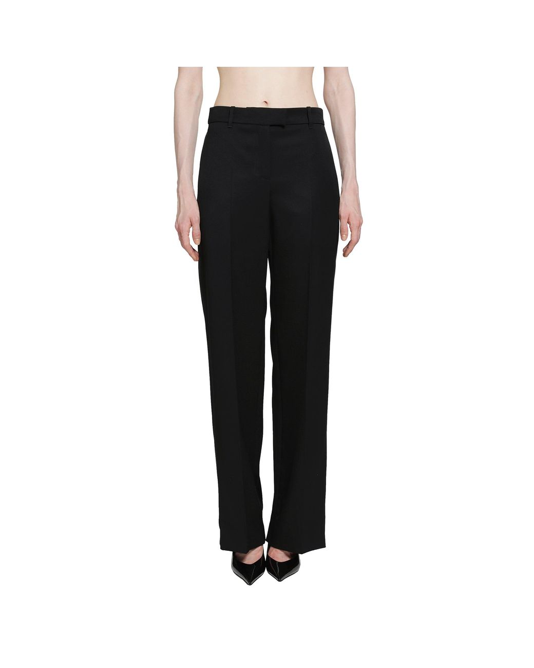 McQueen Black Tuxedo Trousers