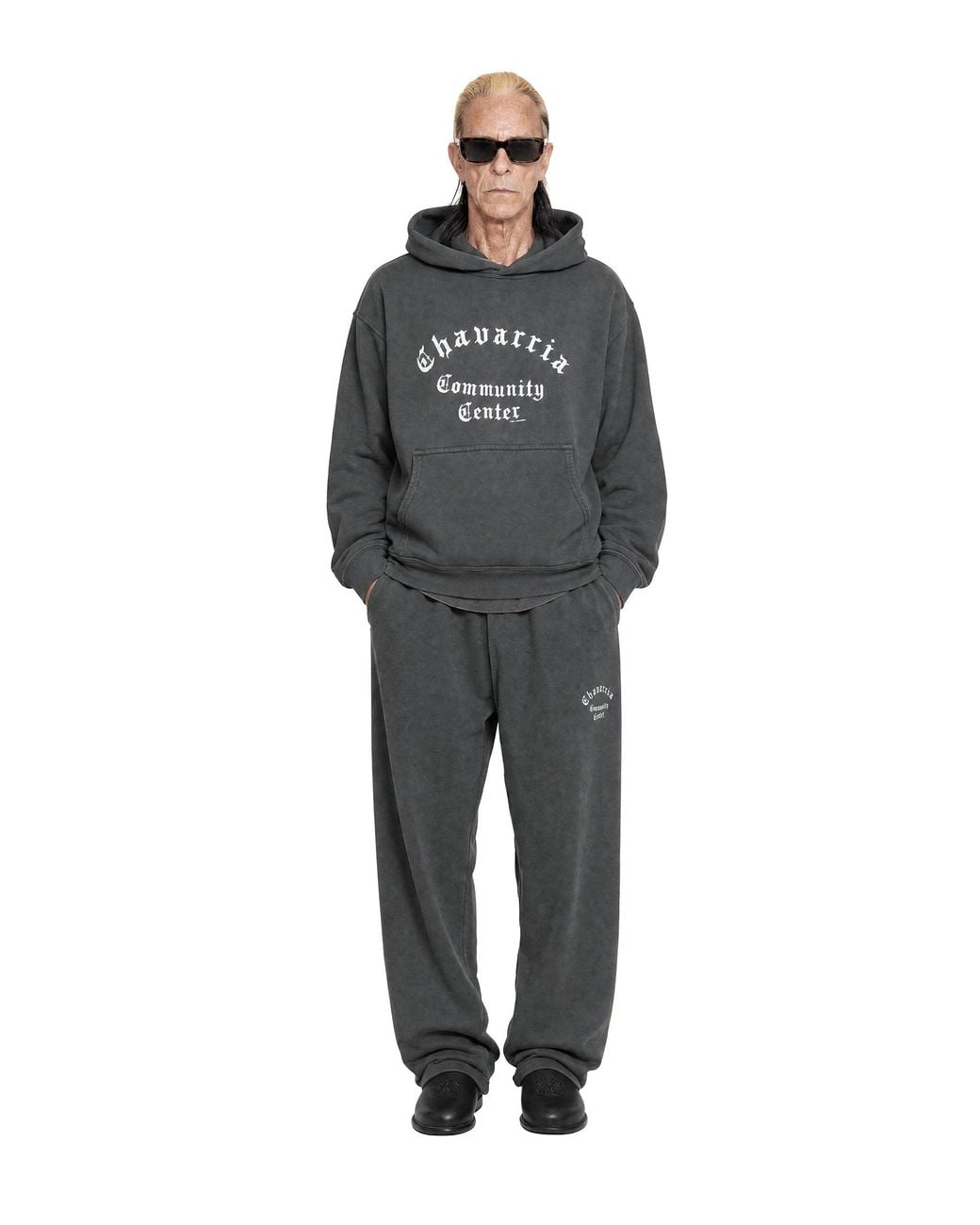 Willy Chavarria Gray Community Center Hoodie for men
