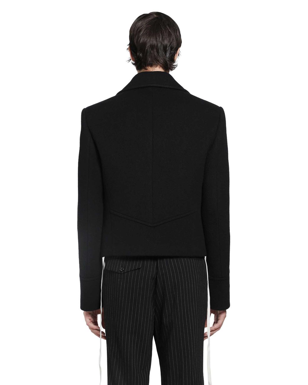 Ann Demeulemeester Black Dalmar Double-Breasted Short Caban for men
