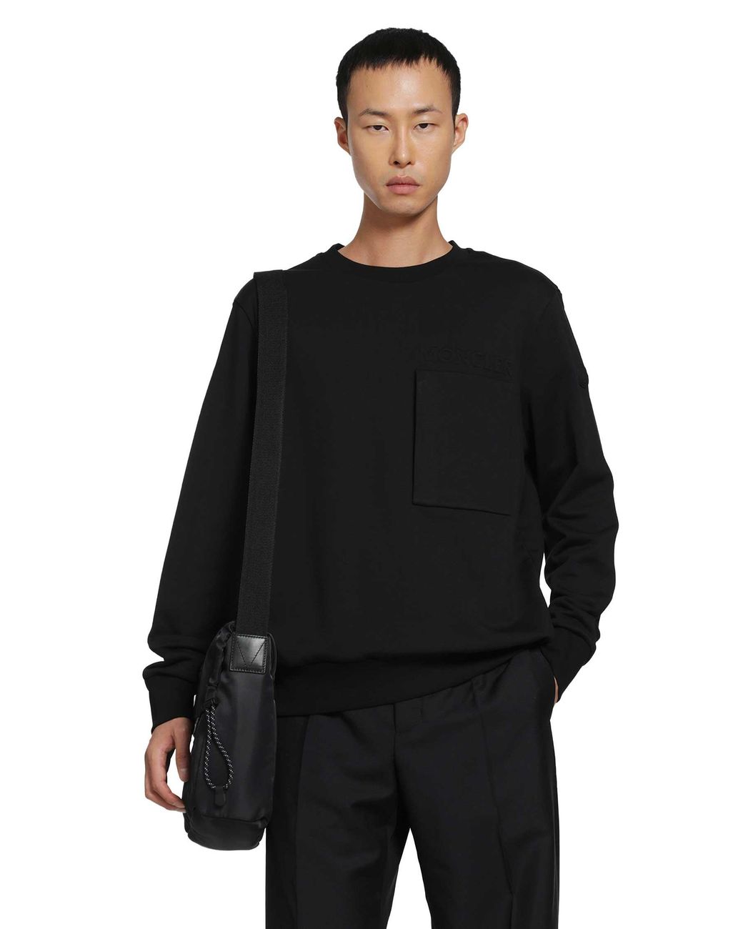 Moncler Black Logo Sweatshirt for men