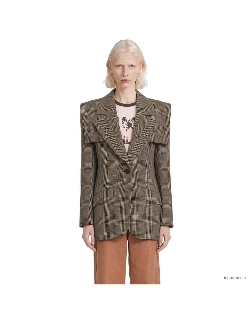 Chloé Brown Single-Breasted Tailored Jacket