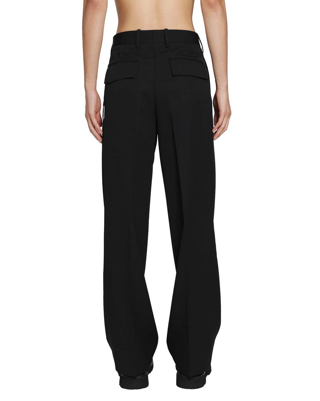 Undercover Black Cindy Sherman Wool Side Slacks for men