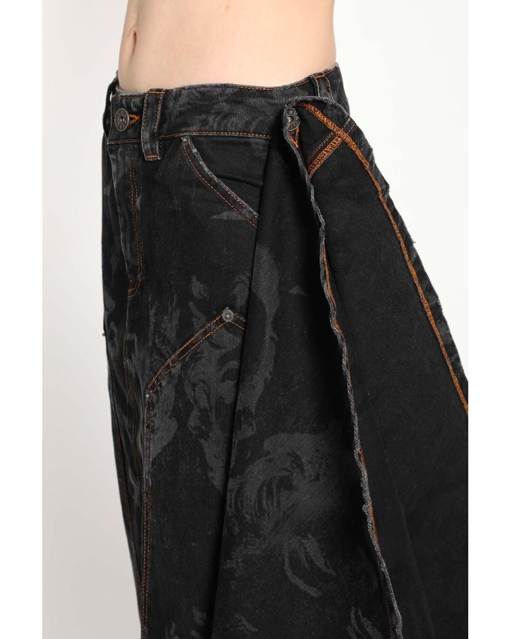 VAQUERA Black Denim Prom Skirt