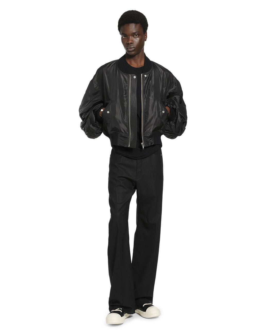 Rick Owens Black Temple Secchia Flight Jacket for men
