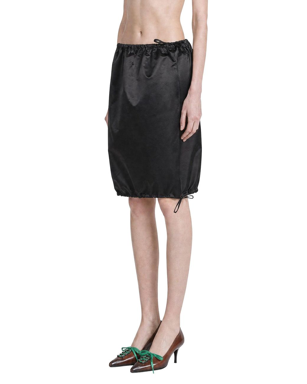 Prada Black Satin Skirt