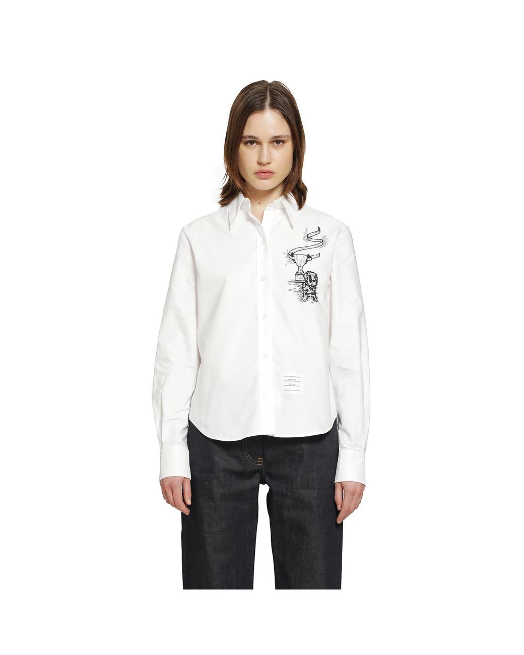 Thom Browne White Hector With Trophy Shirt