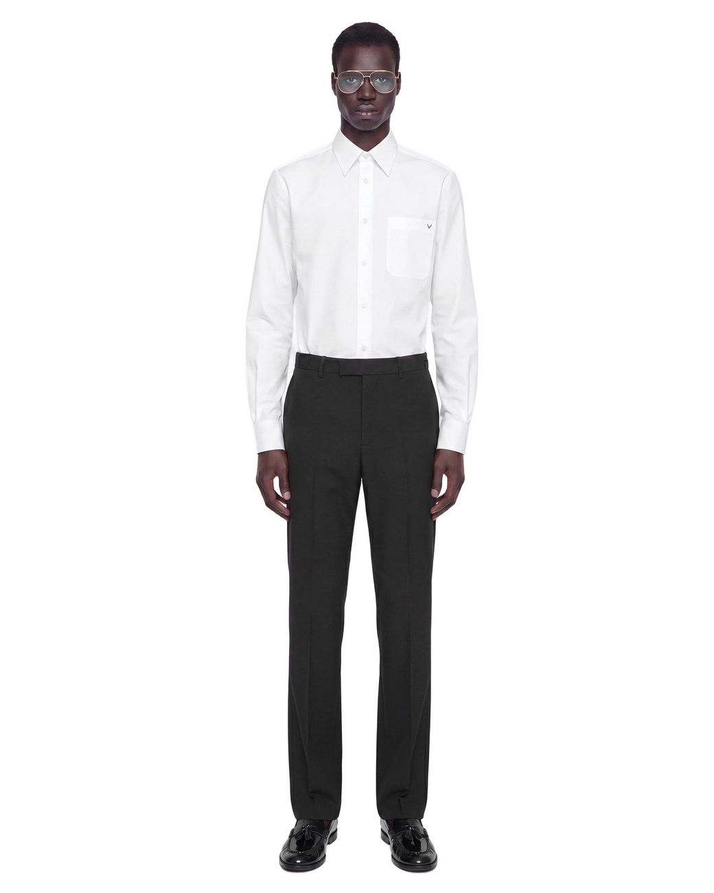 Valentino White V Pocket Shirt for men