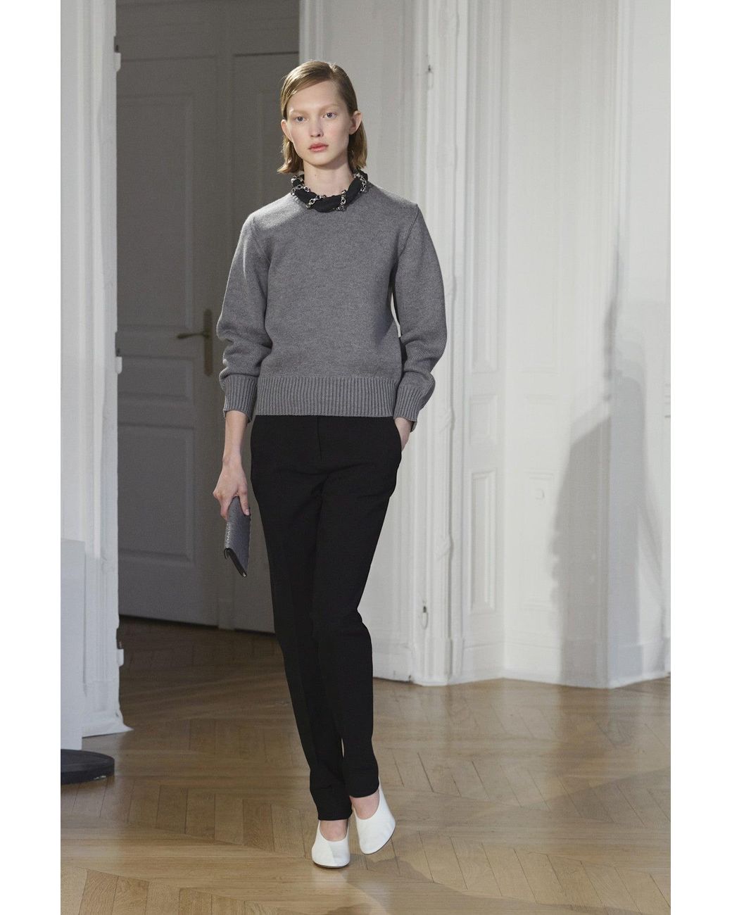Totême  Gray Classic Cashmere Sweater