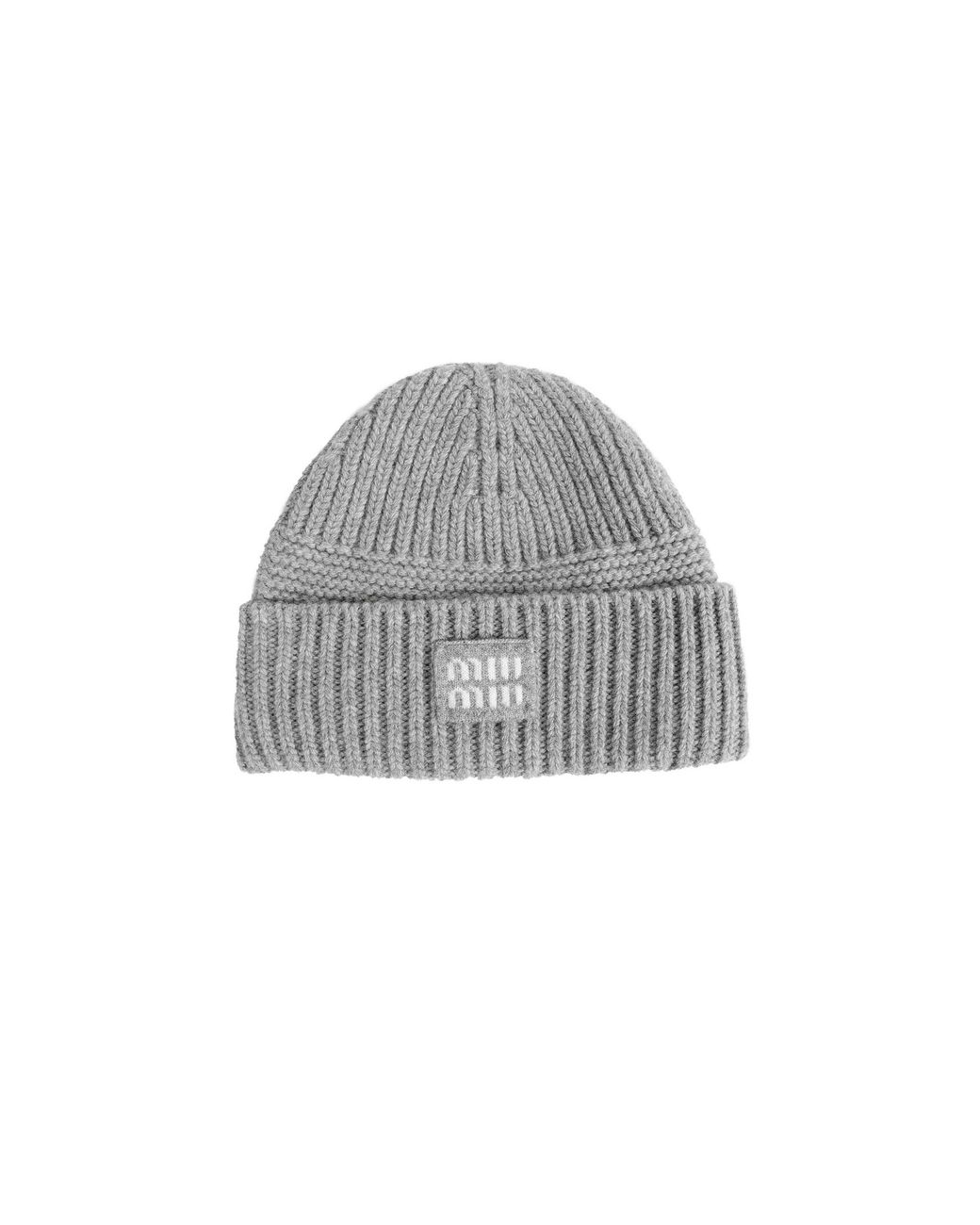 Miu Miu Gray Wool Cashmere Beanie