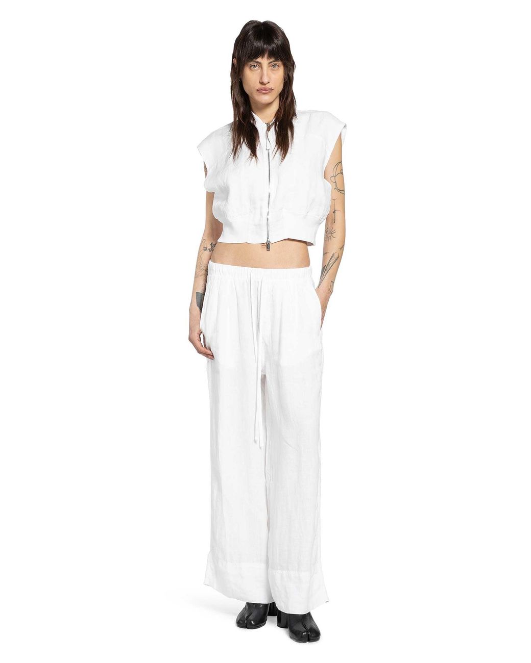 Thom Krom White Bomber Vest