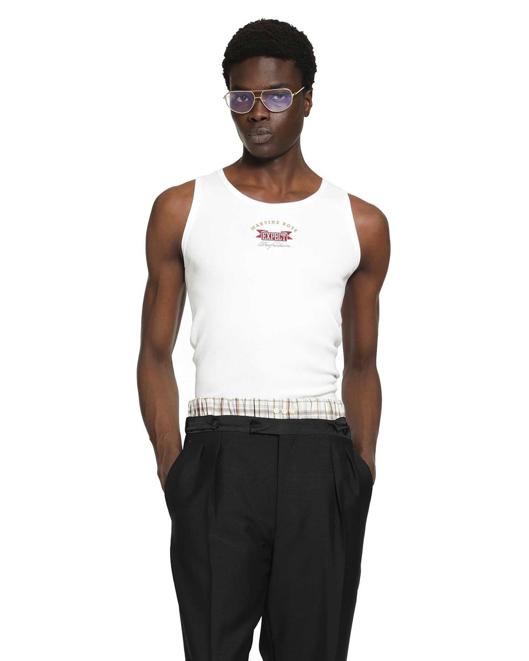 Martine Rose White Expect Perfection Vest for men