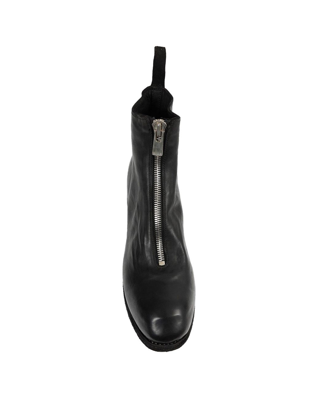Guidi Black Palombaro Front Zip Boots for men