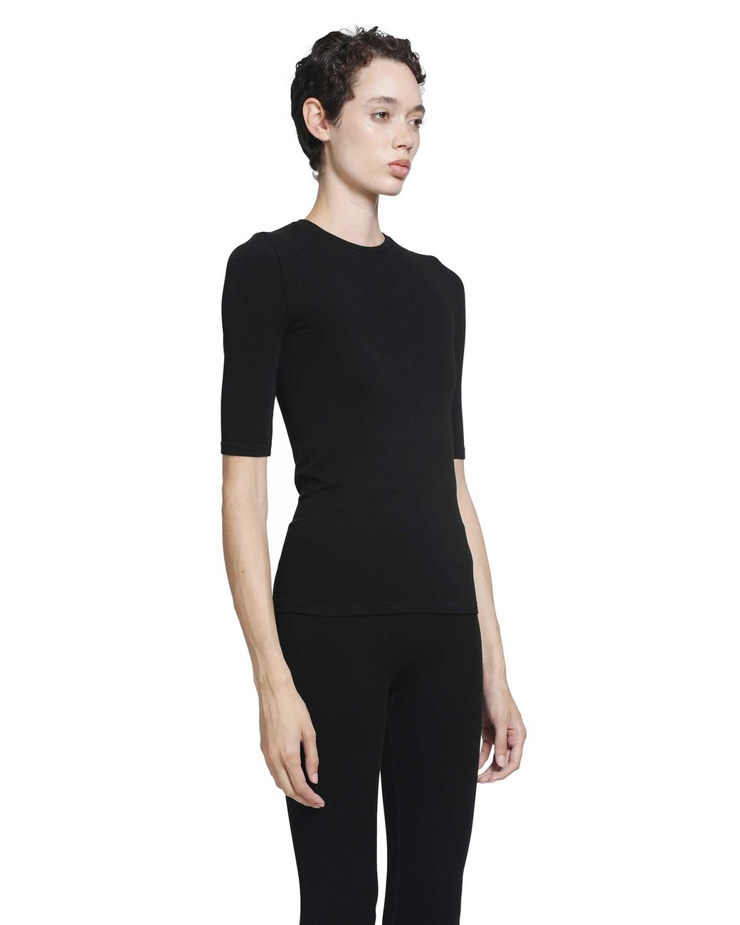 Totême Black Compact Jersey Top