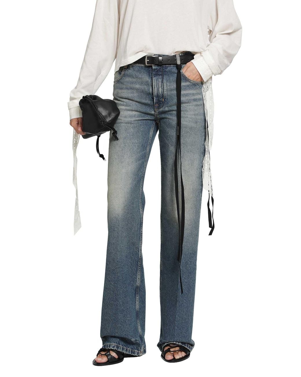 Ann Demeulemeester Blue Vive 5 Pocket Jeans