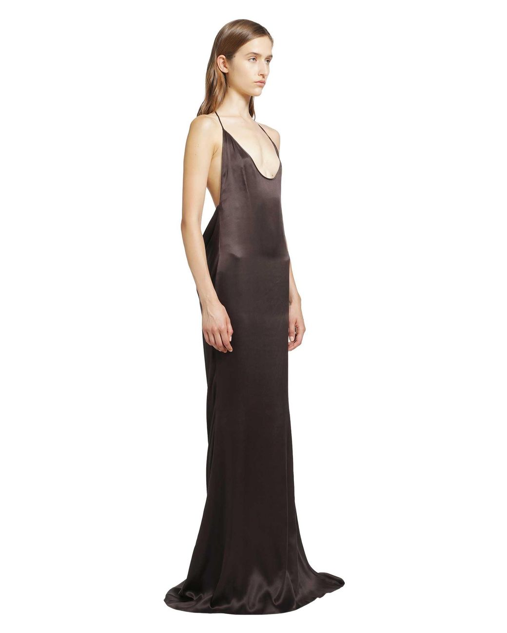 Tom Ford Black Silk Satin Halterneck Evening Dress
