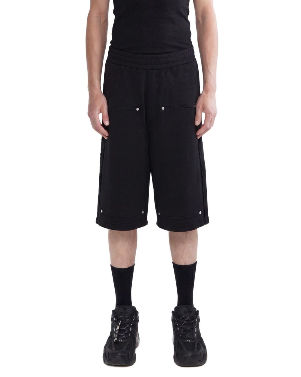 44 Label Group Black Rivet Sw Shorts for men